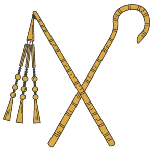 Crook and Flail Egyptian Masculine Symbol of Leadership
