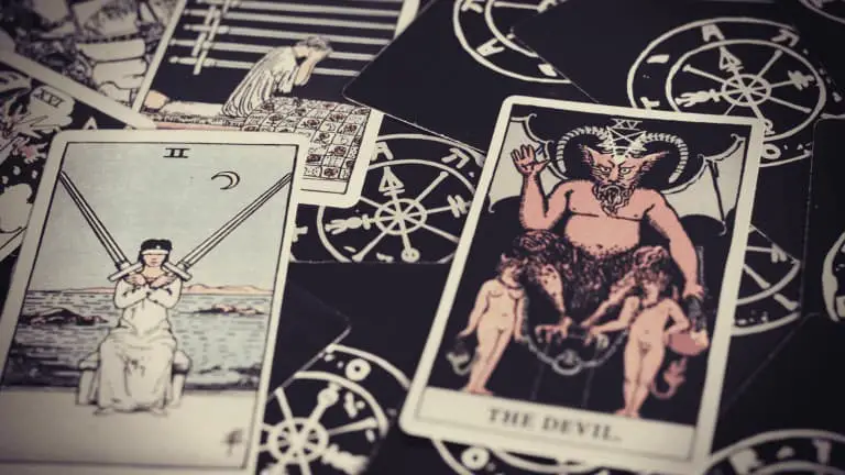 unlucky tarot cards devil and two of swords