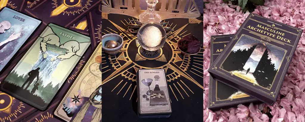Archetype Deck with father card box and hero's journey