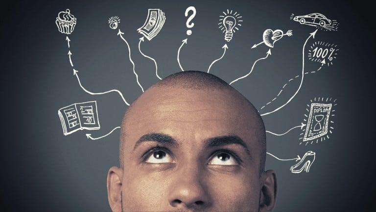 Man thinking looking up about archetypes real or not