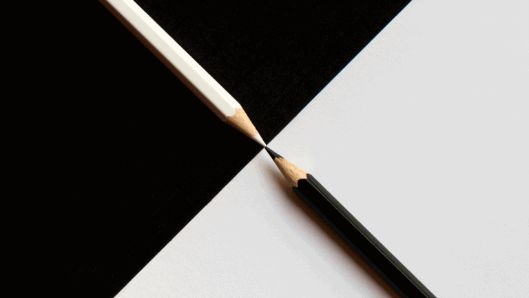 Opposite Pencil Ying and Yang art