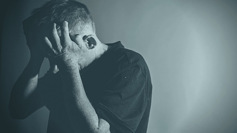 Dark Night Of The Soul Man depressed