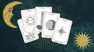 Tarot Cards with sun and moon