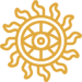 Occult sun symbol representing masculinity