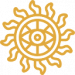 Occult sun symbol representing masculinity